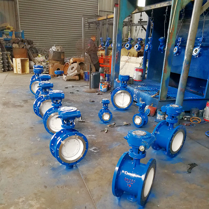 大小尺寸蝶阀加工车间